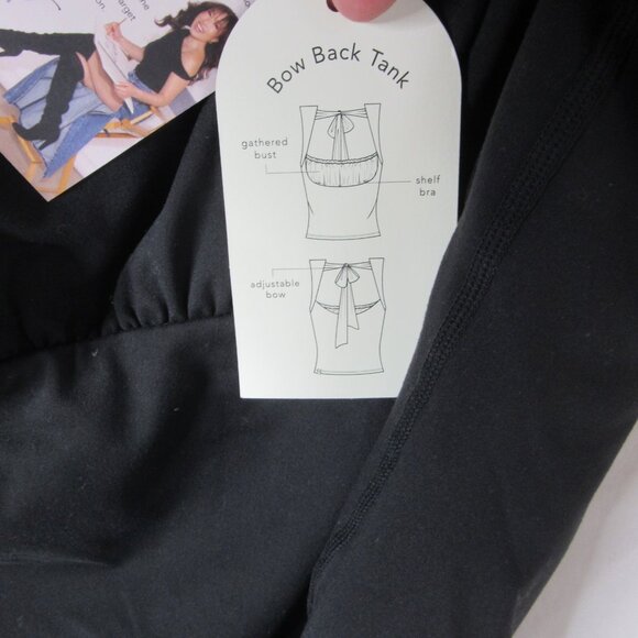 Blogilates Bow Back Tank Top  Active Jet Black Plus Size 3X NWT - Picture 7 of 9